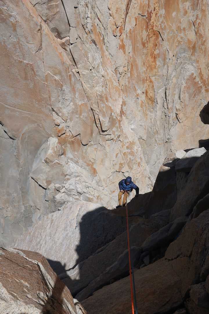 Erik Weheinmeyer climbing the tower