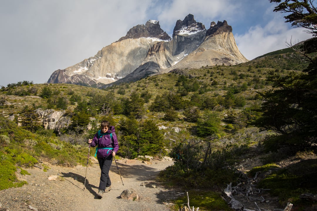 hiker Torres del Paine