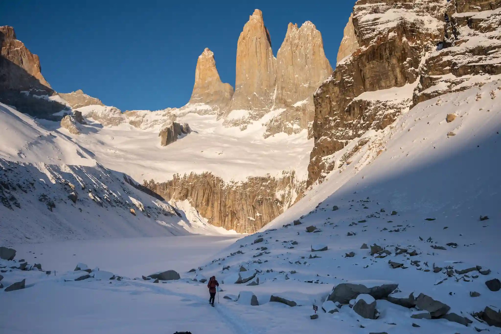 Hiking to the Towers' Base