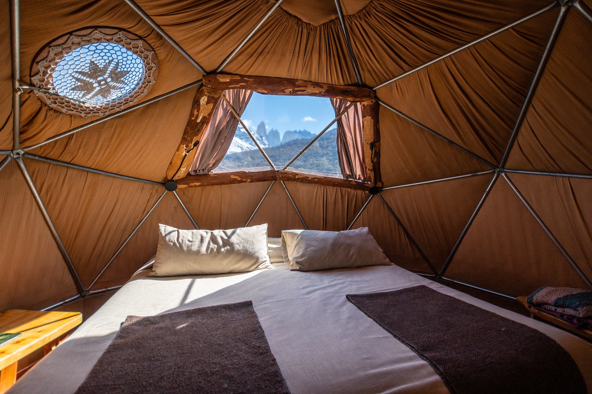 Ecocamp dome interior