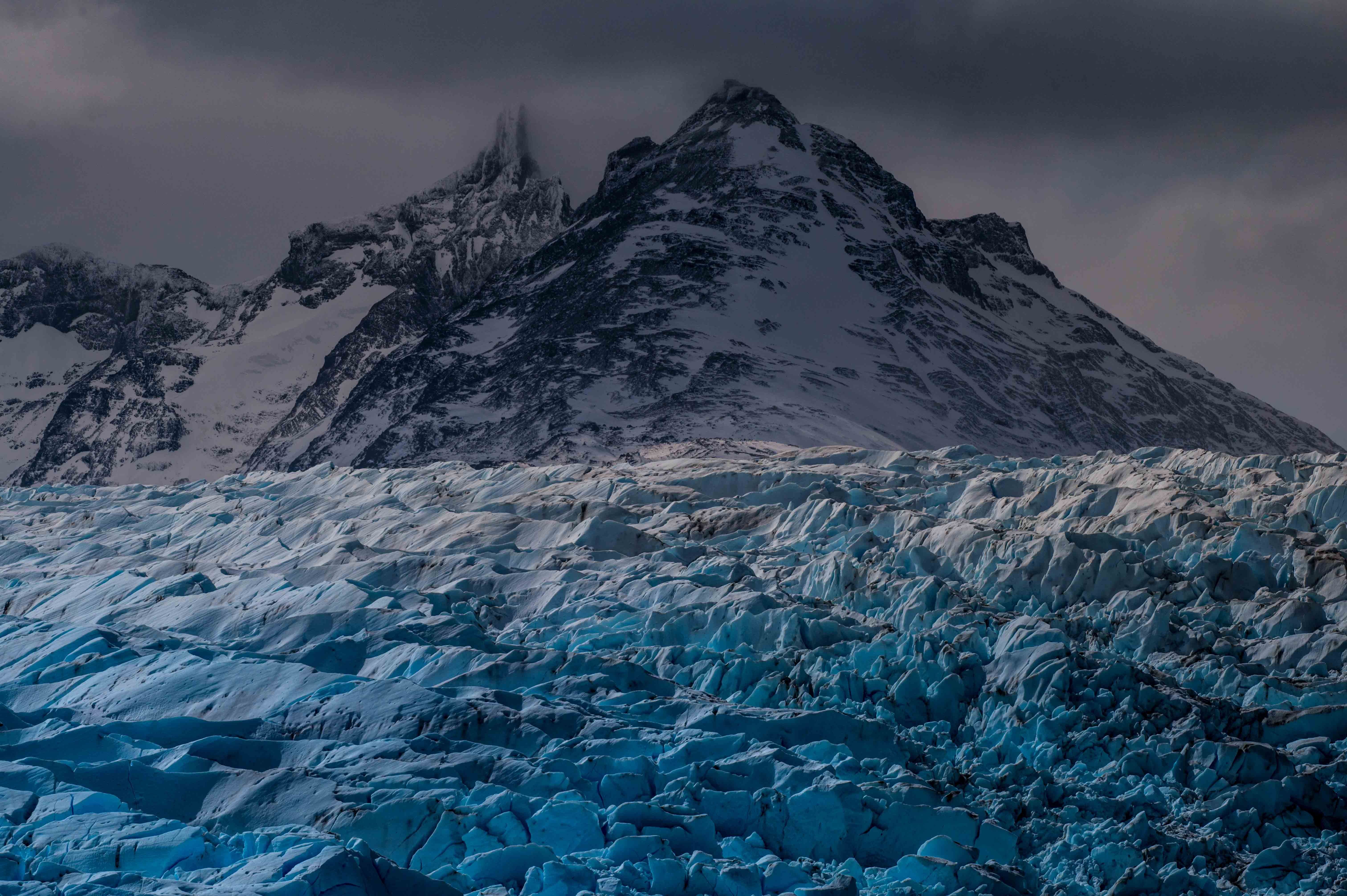 Grey Glacier and Cerro Punzón Patagonia
