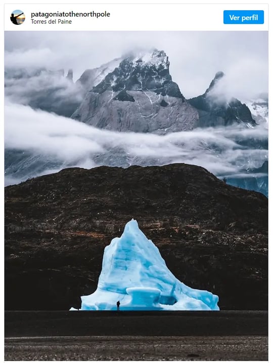Torres del paine national park iceberg