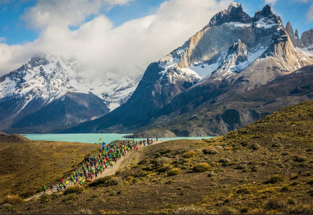 Runners at the Patagonian International Marathon