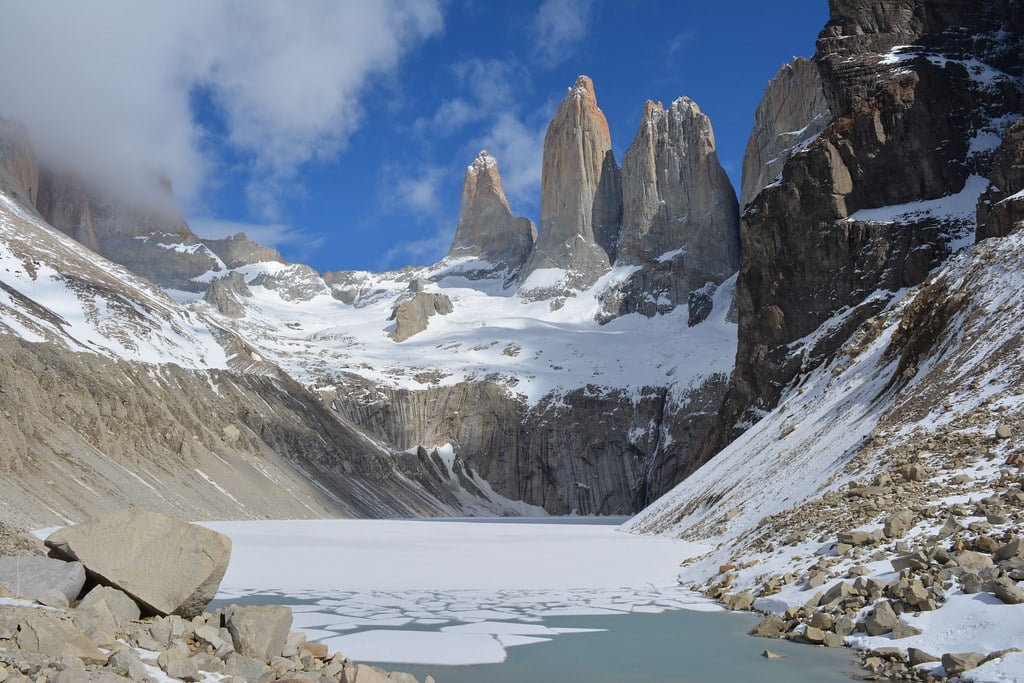 The base of the towers  Patagonia