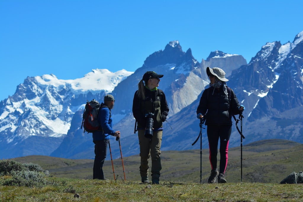Trekking along the national park