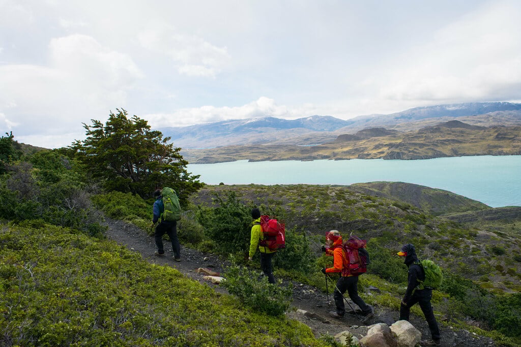 Hiking along Nordenskjold lake EcoCamp