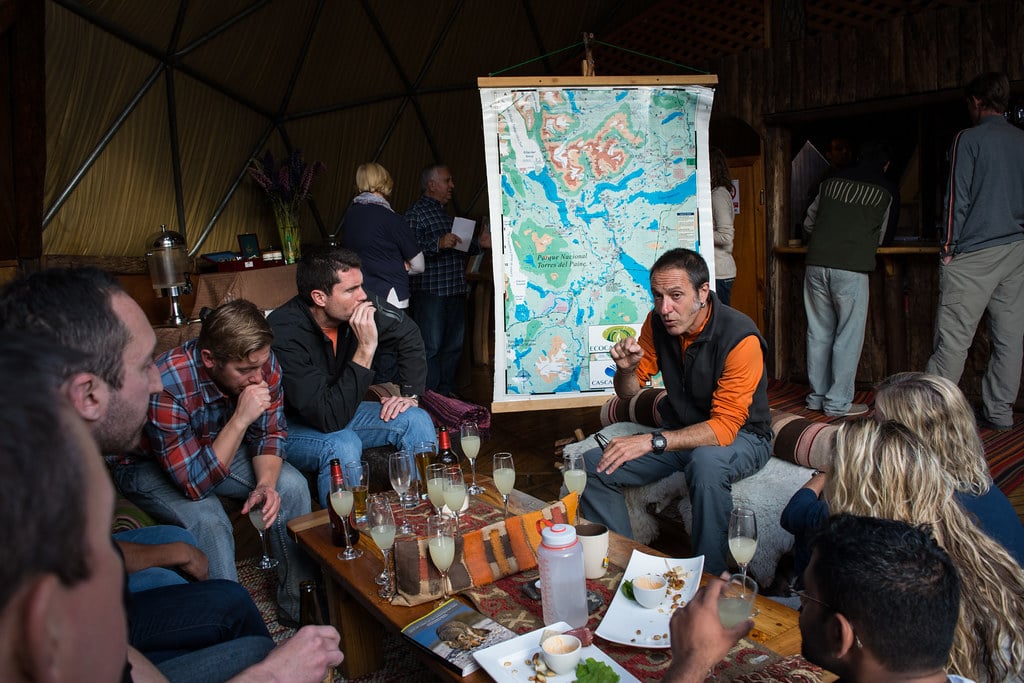 Briefing time at EcoCamp