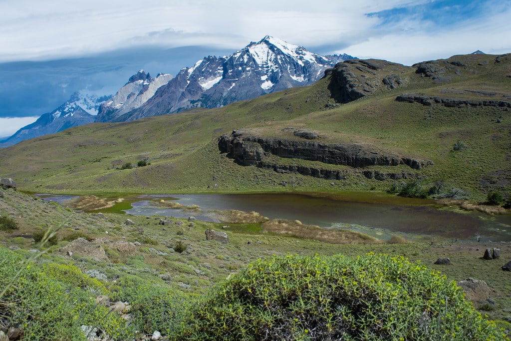 Magic view on the mountain range Patagonia