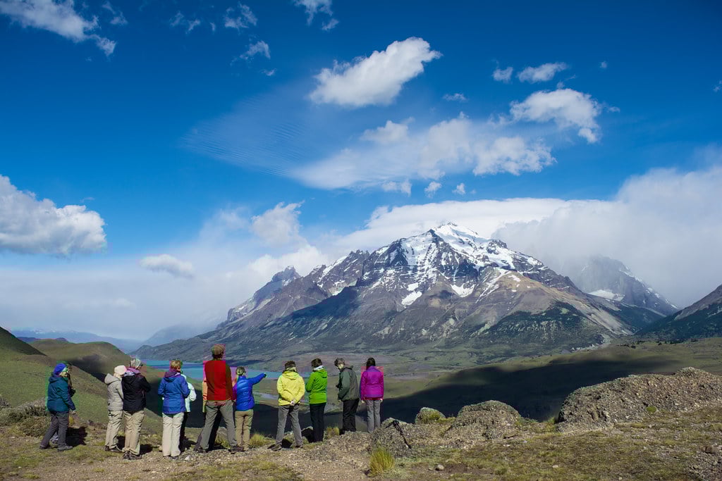 Looking at the Almirante Nieto mountain Patagonia
