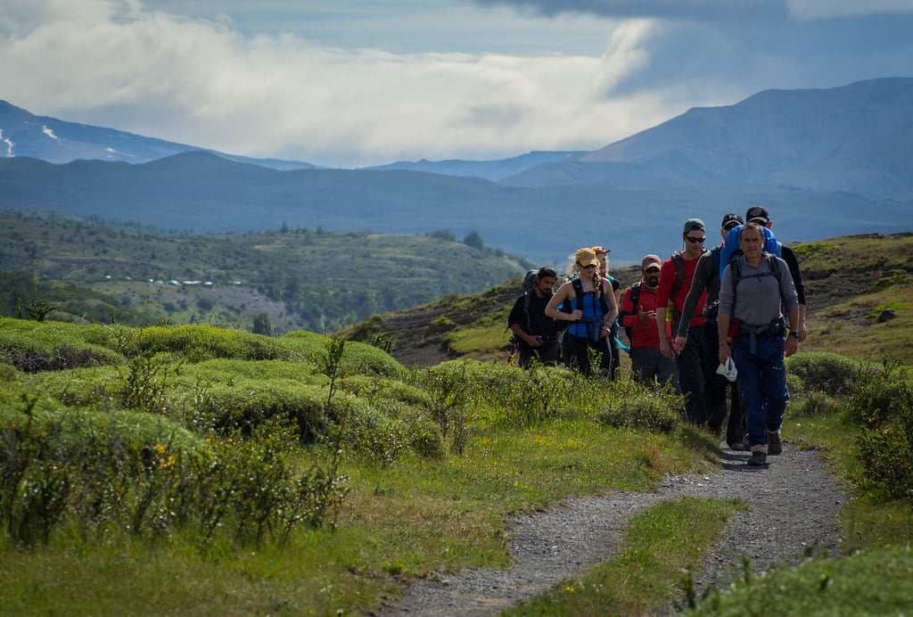 Leaving EcoCamp in the morning