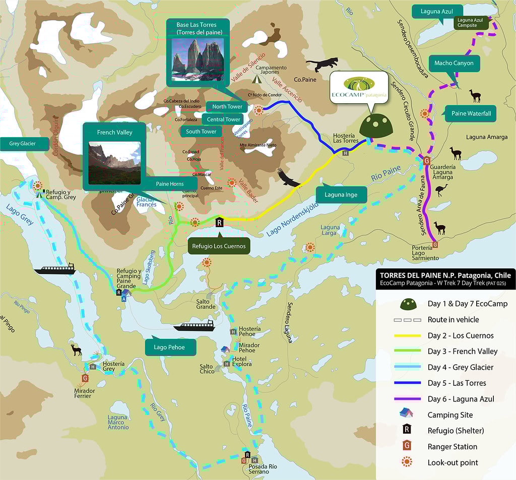 Torres del Paine National Park Map