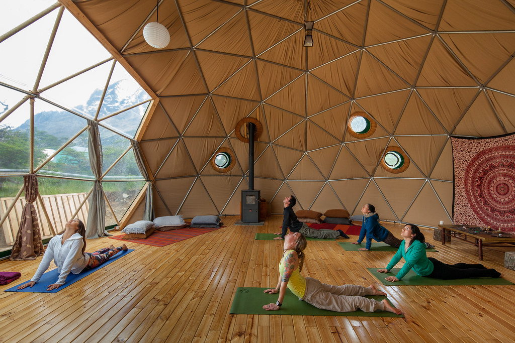 Yoga EcoCamp Cobra position