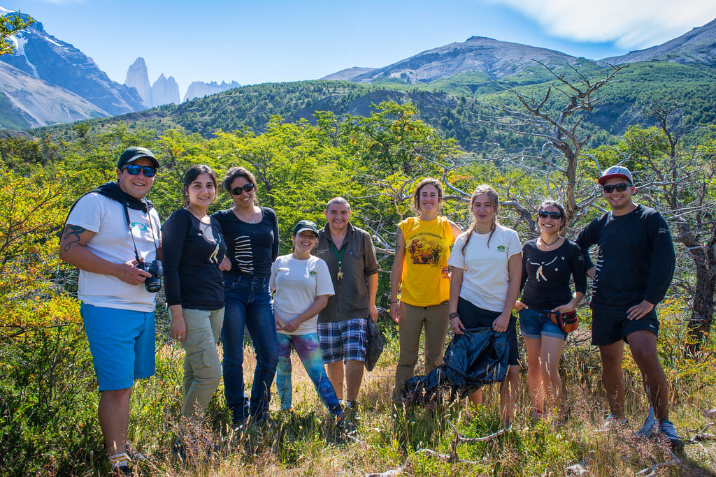 Who said volunteering for a cleaner place was not fun Patagonia