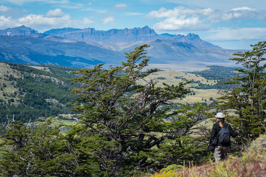 The view of Sierra Baguales (a remote mountain range) is spectacular.