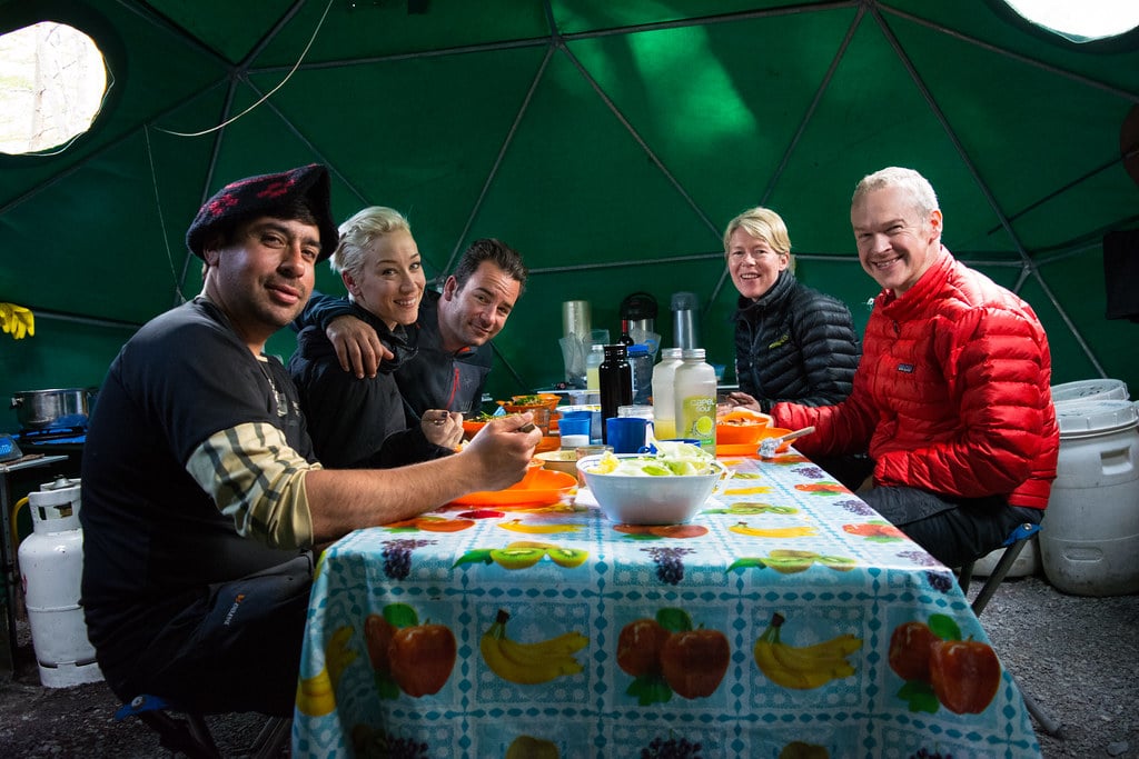 Dinner at Perros refuge domes
