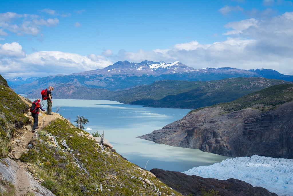 Grey Lake in the distance Torres del Paine