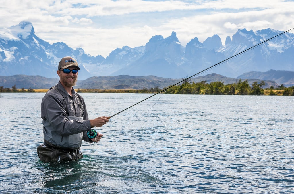 Bradon determined to fish another salmon Patagonia