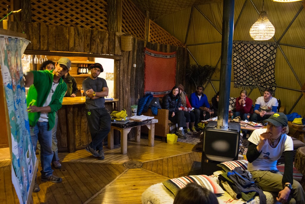 EcoCamp First briefing of the trek 