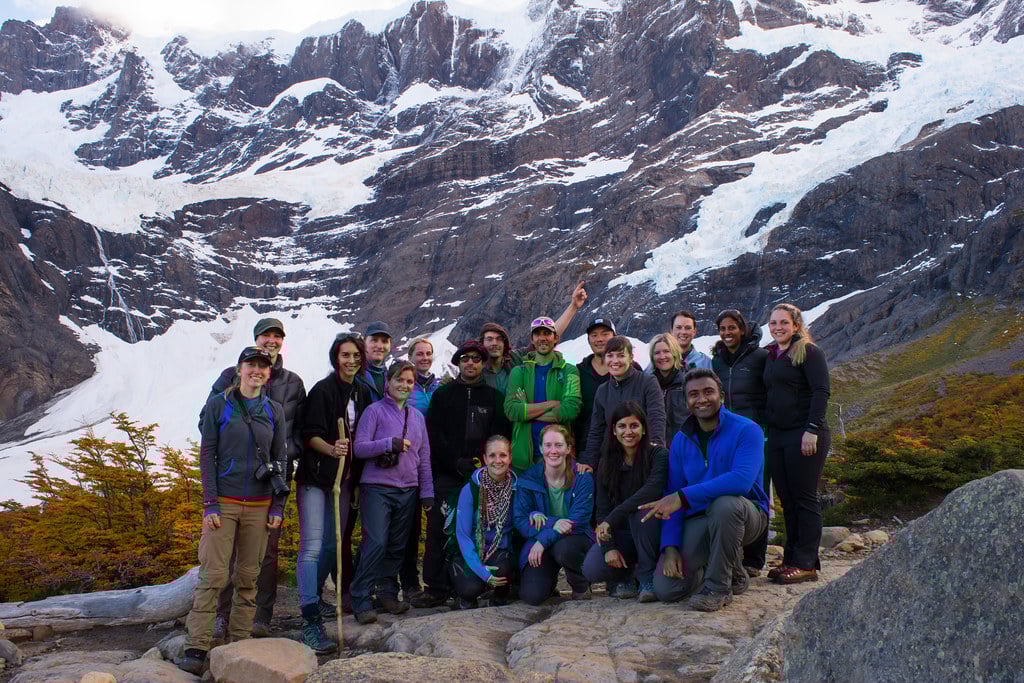 Hike group Torres del Paine