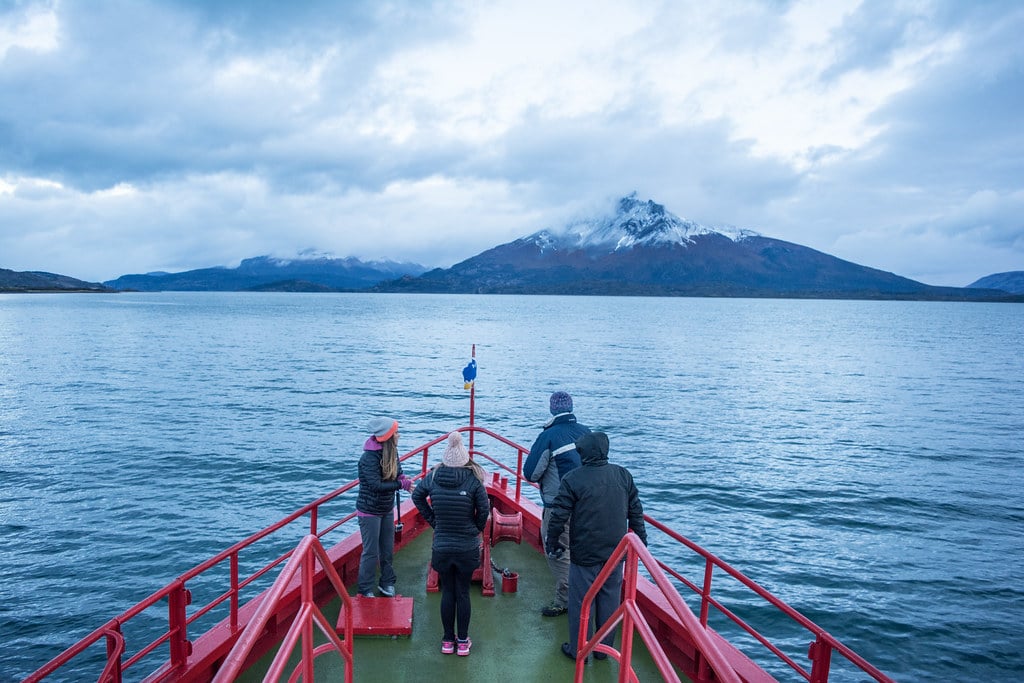Early Morning Navigation in the mystic Patagonian fog
