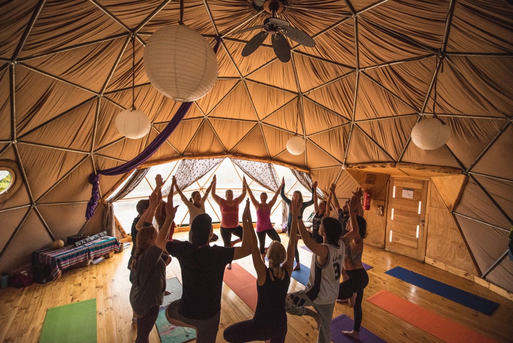 In the yoga dome EcoCamp