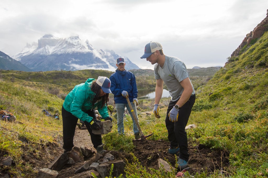 EcoCamp staff volunteering