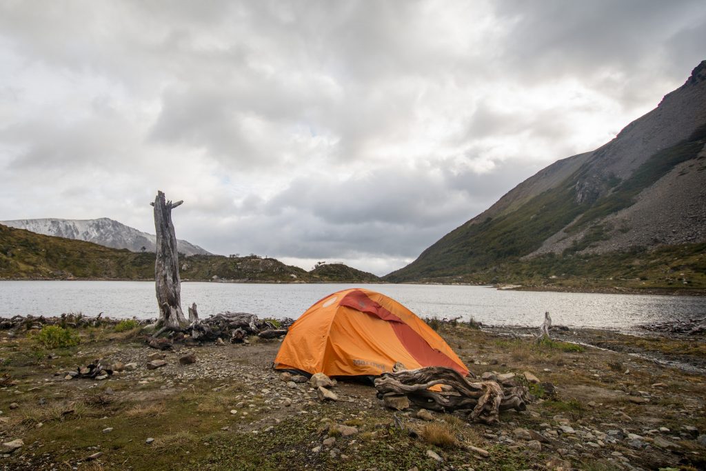 Camping at the end of the world on Navarino Island Patagonia