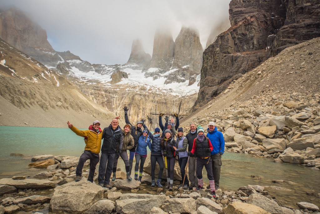 A foggy view of the Paine massif patagonia