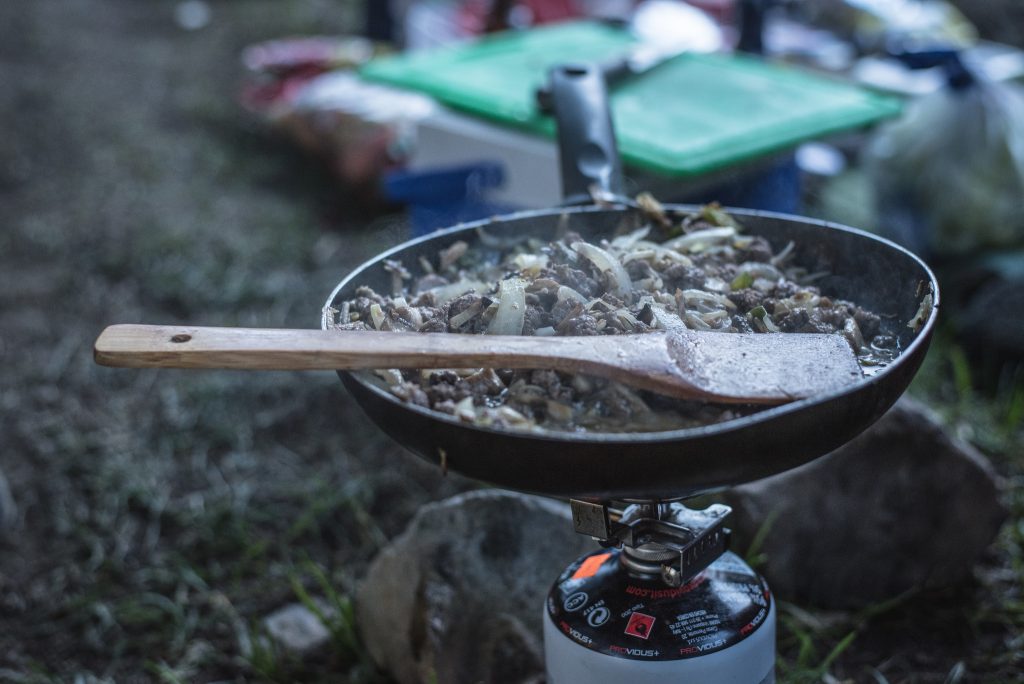 The wonders of camp food Selk'nam Patagonia