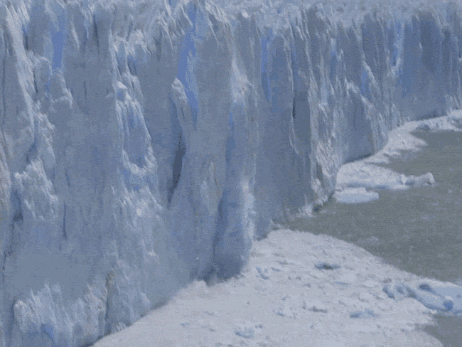 Glacier calving in Perito Moreno