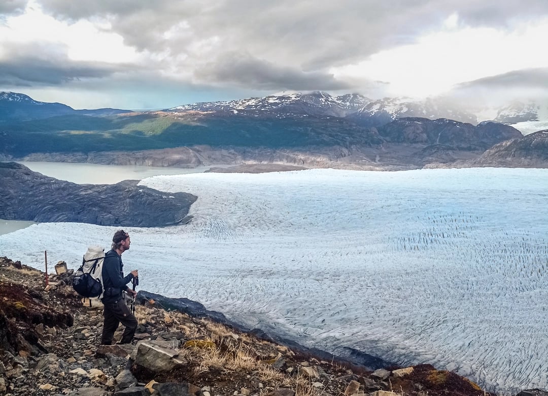 Sebastian Vettel at Grey glacier
