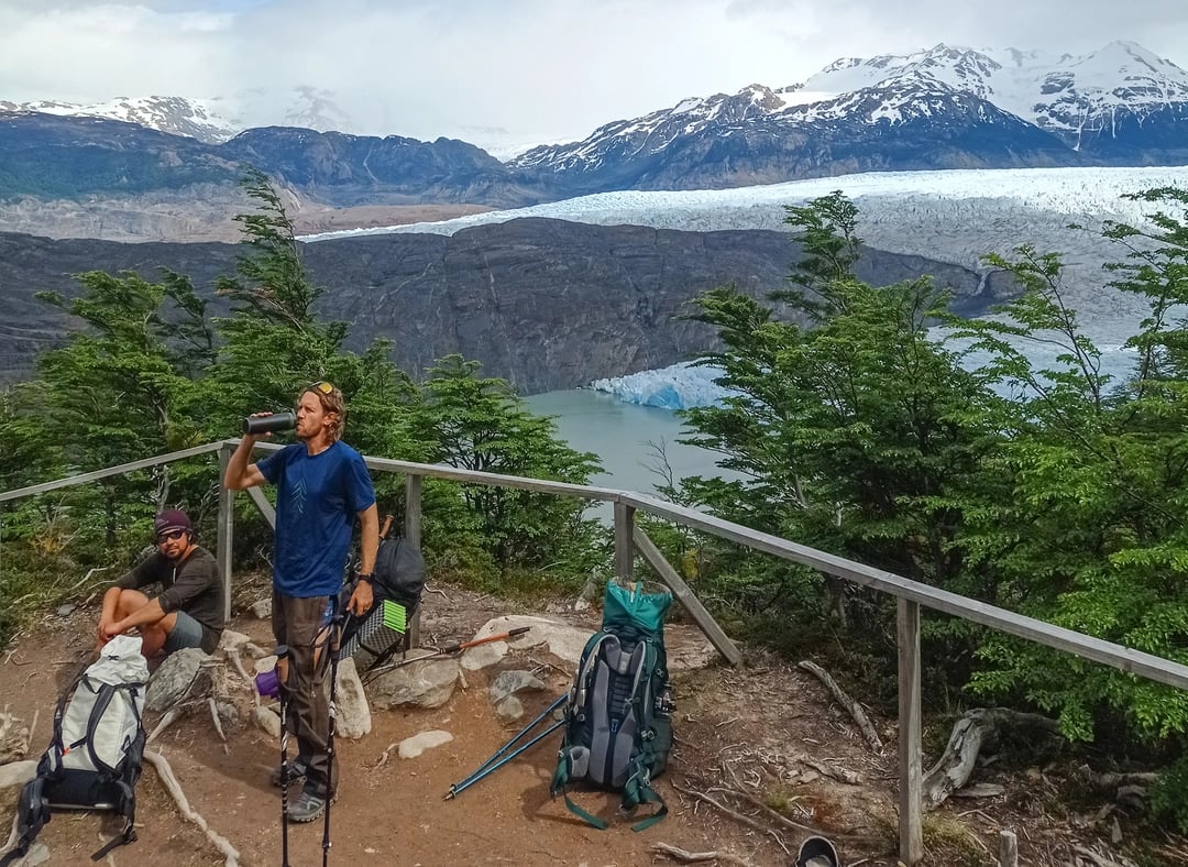 Sebastian Vettel at Grey glacier