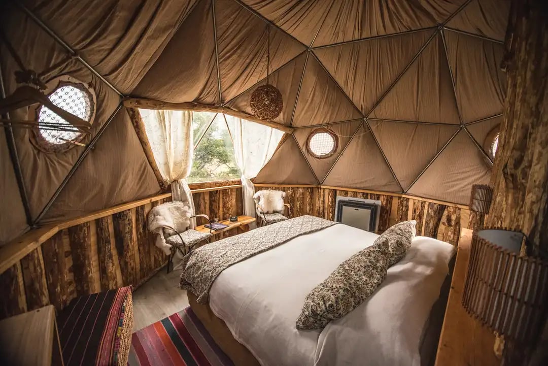 Ecocamp dome interior