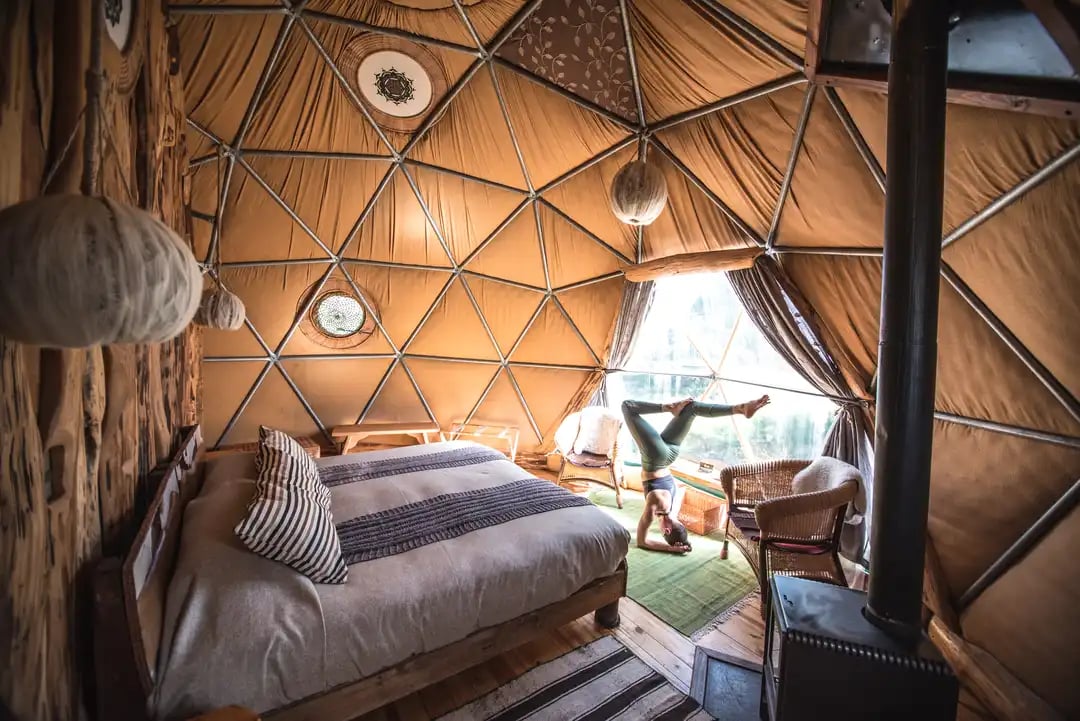 Yoga in Suite Dome ecocamp