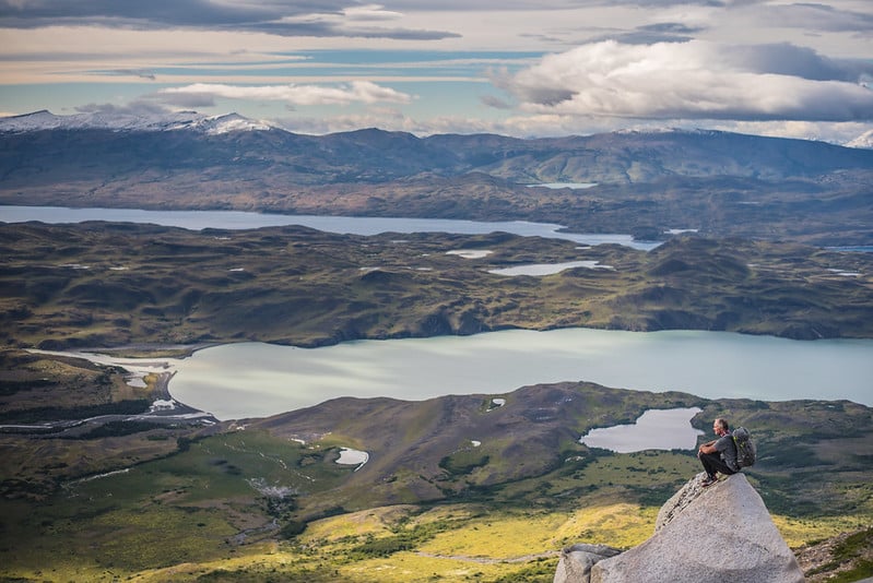 Admiring nature in Torres del Paine