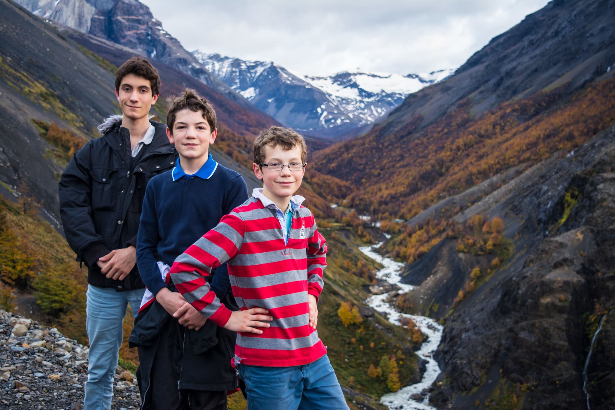 Kids in Torres del Paine