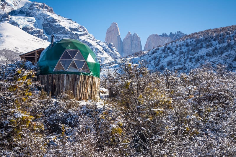 Patagonia ecocamp dome winter