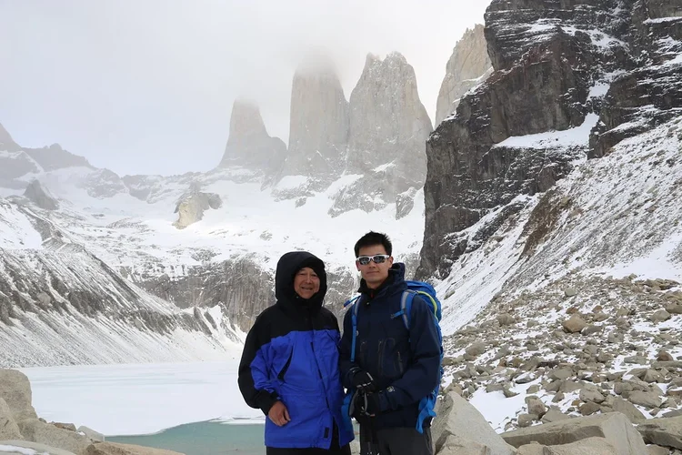 Alex & Cory at Base Tower Patagonia