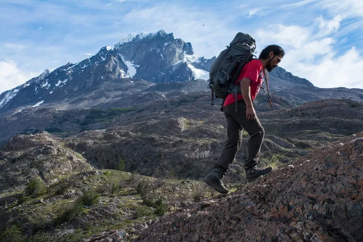 Trekking at the foot of Paine Grande