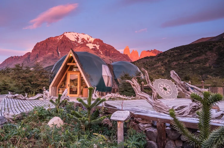 EcoCamp Patagonia at sunrise